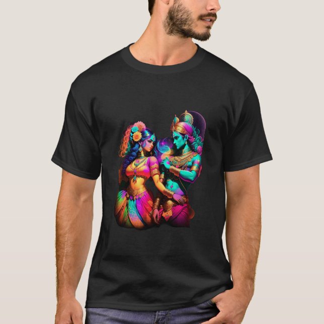 Dancing Radha Krishna T-Shirt (Front)