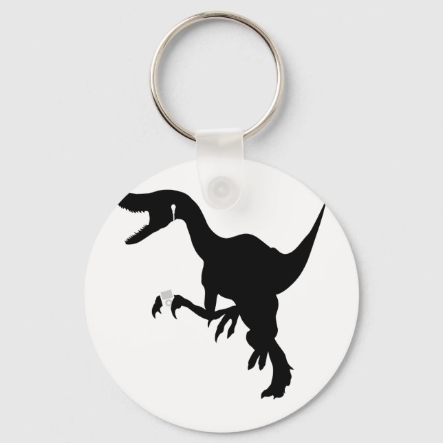 Dancing Raptor design Key Ring (Front)