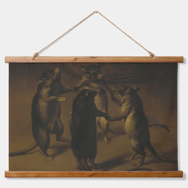 Dancing Rats, by Ferdinand Kessel Hanging Tapestry (Front)