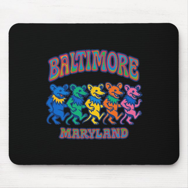 Dancing Rats Ltimore Maryland Beach Rainbow Pride  Mouse Pad (Front)