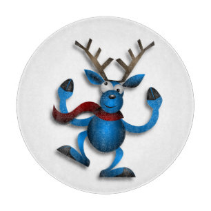 DANCING REINDEER CUTTING BOARD