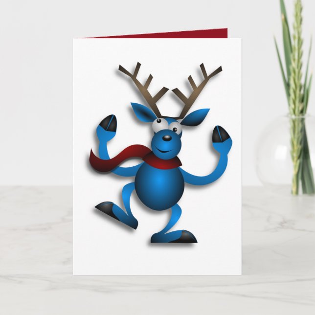 DANCING REINDEER HOLIDAY CARD (Front)