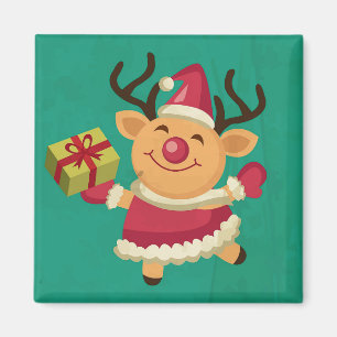 Dancing Reindeer Magnet