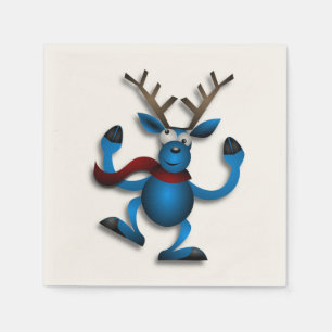 DANCING REINDEER NAPKIN