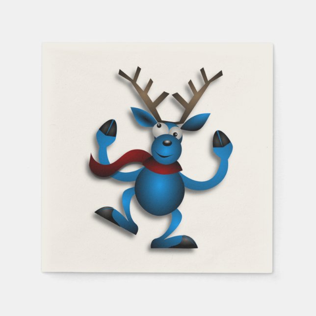 DANCING REINDEER NAPKIN (Front)