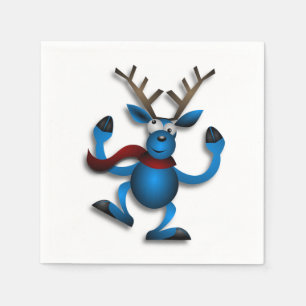 DANCING REINDEER NAPKIN