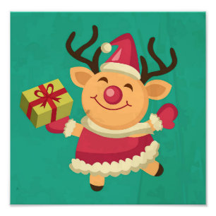 Dancing Reindeer Photo Print