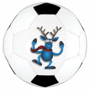 DANCING REINDEER SOCCER BALL