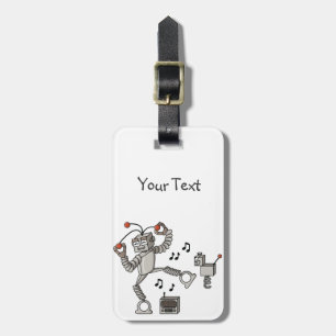 Dancing robot luggage tag
