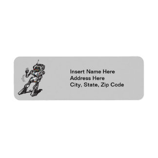 Dancing Robot Return Address Label