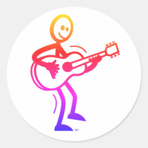 Dancing SAM Round 3"x3" Sticker 6 Pack