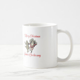 Dancing Santa & Bear Christmas Mug