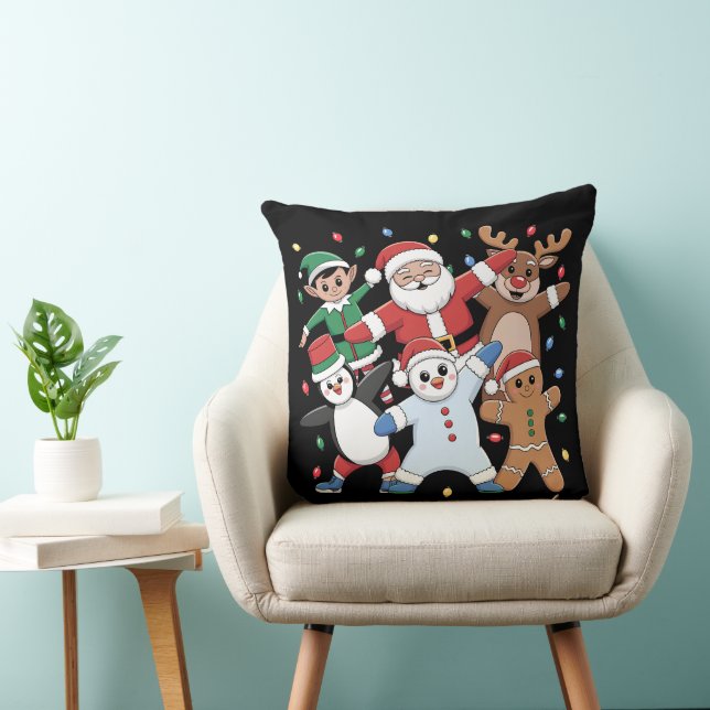 Dancing Santa Elf and friends Cushion (Chair)