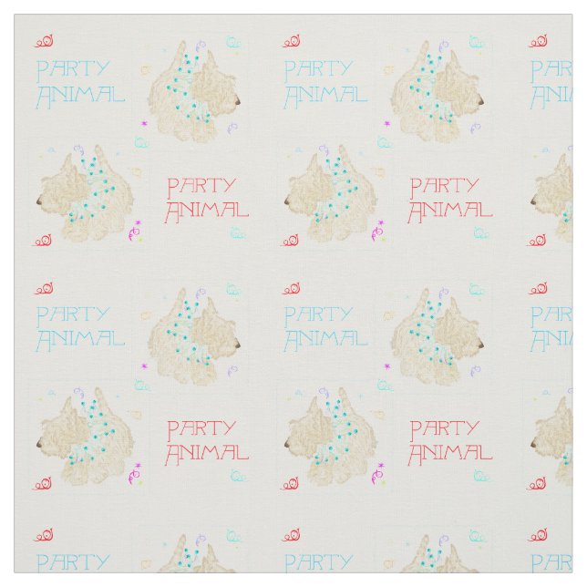 Dancing Scottish Terrier Fabric (Swatch)