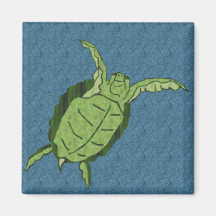 Dancing sea turtle magnet
