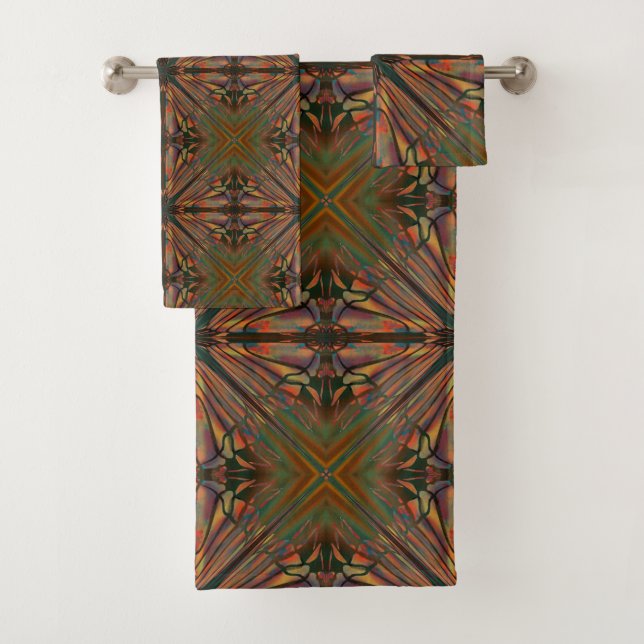 Dancing Shadows Of The Scorpion King Pattern  Bath Towel Set (Insitu)