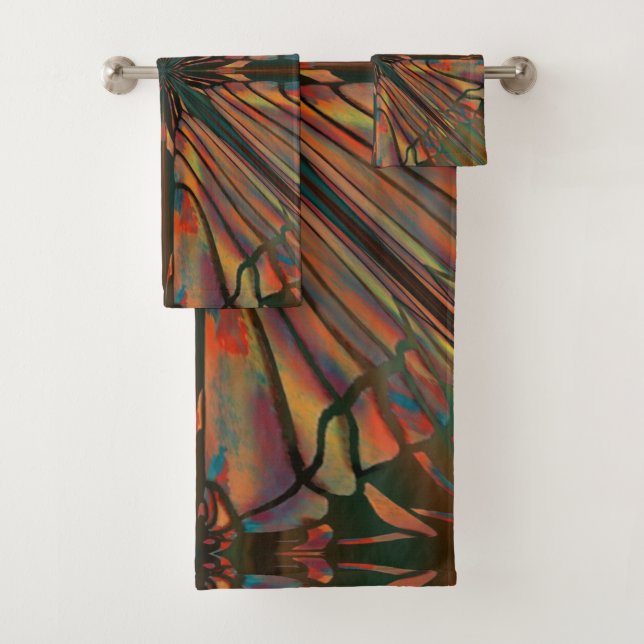 Dancing Shadows Of The Scorpion King Pattern  Bath Towel Set (Insitu)