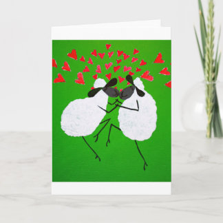 Dancing Sheep Greeting Card