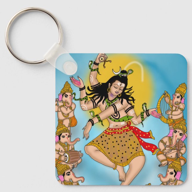 Dancing Shiva Keychain (Front)