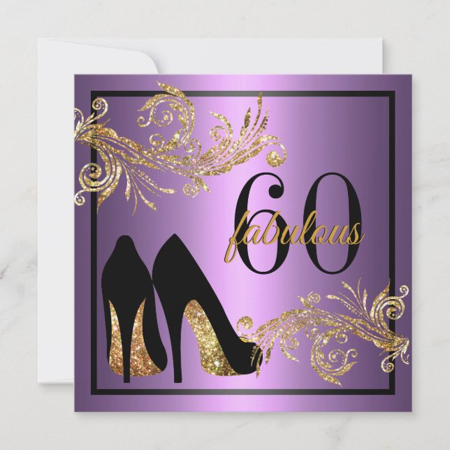 Dancing Shoes - Fabulous 60th Birthday Invitation (Front)