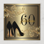 Dancing Shoes - Fabulous 60th Birthday Invitation<br><div class="desc">If you need custom colours or assistance in creating your invitation,  feel free to contact me at zazzlepartydepot@gmail.com. I look forward to hearing from you!</div>