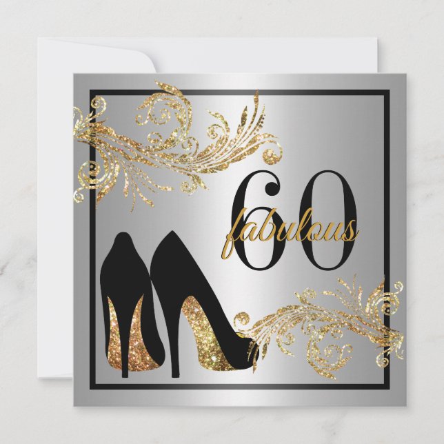 Dancing Shoes - Fabulous 60th Birthday Invitation (Front)