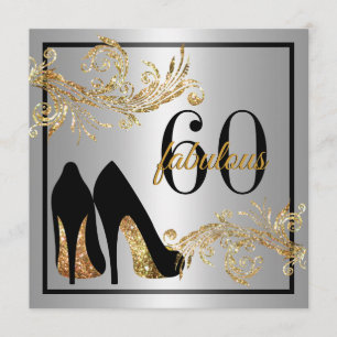 Dancing Shoes - Fabulous 60th Birthday Invitation