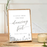 Dancing Shoes Flip Flop Sign Minimal Modern Boho