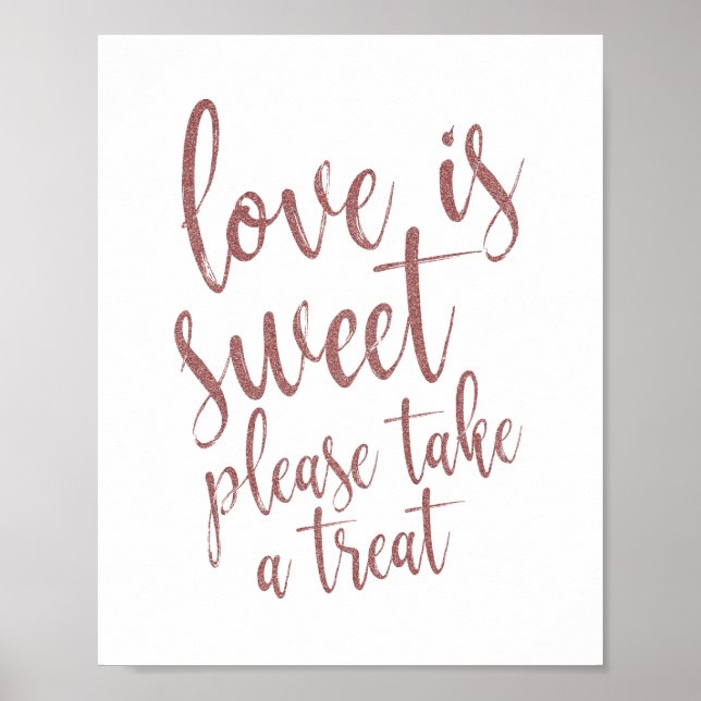 Dancing Shoes Rose Gold Glitter 8x10 Wedding Sign (Front)