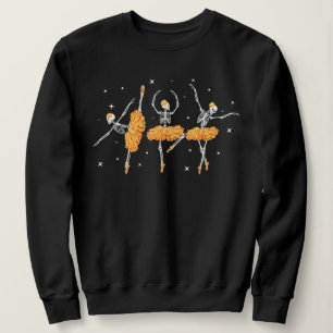 Dancing Skeleton Ballerina Ballet Dance Halloween Sweatshirt