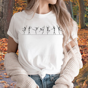 Dancing Skeleton Ballerinas Ballet T-Shirt
