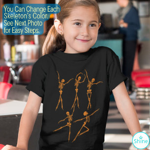 Dancing skeleton ballet dancer ballerina funny T-Shirt