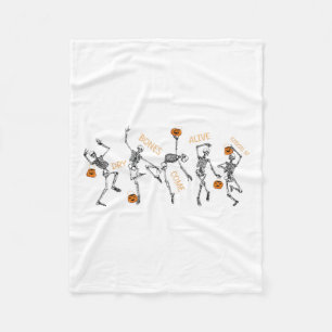 Dancing Skeleton Bible Verse Dry Bones Come Alive Fleece Blanket