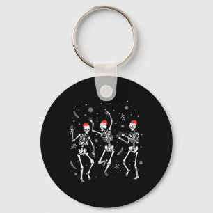 Dancing Skeleton Christmas 2025 Spooky Funny Chris Key Ring