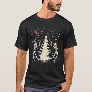 Dancing Skeleton Christmas Goth Christmas Gifts T-Shirt