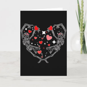 Dancing Skeleton Couple Heat Valentine Day Men Wom Card
