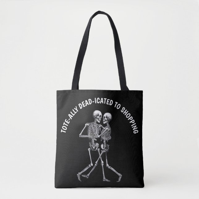 Dancing Skeleton Couple Tote Bag (Front)