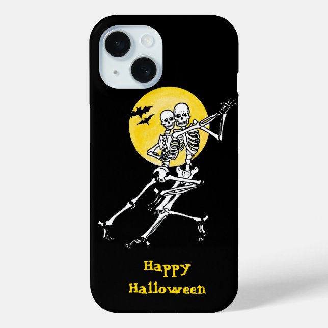 Dancing Skeleton Couple Under a Full Moon  Case-Mate iPhone Case (Back)
