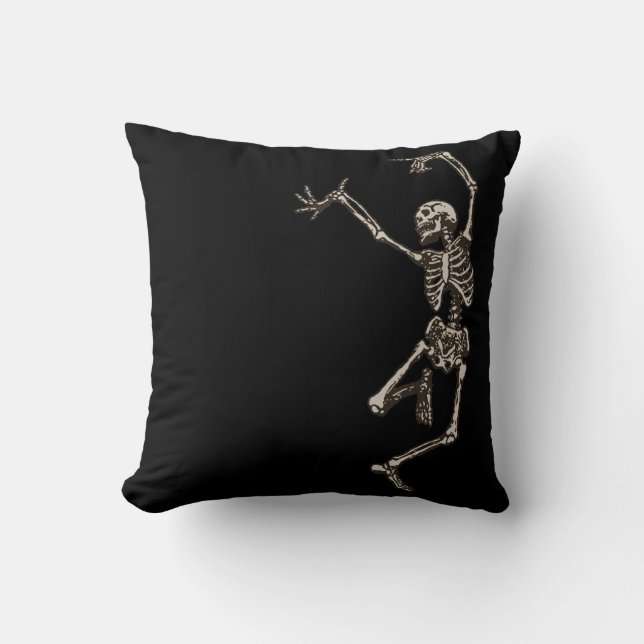 Dancing Skeleton Cushion (Front)