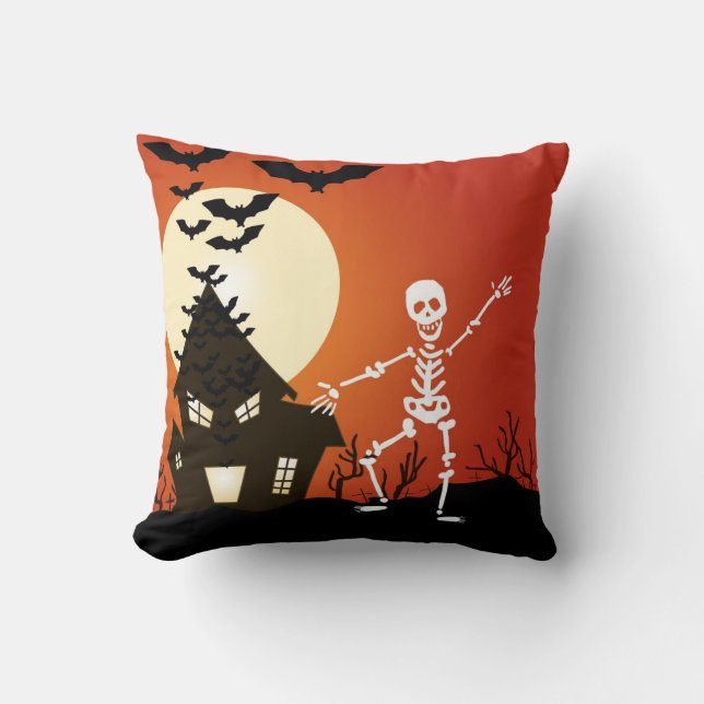 Dancing skeleton cushion (Front)