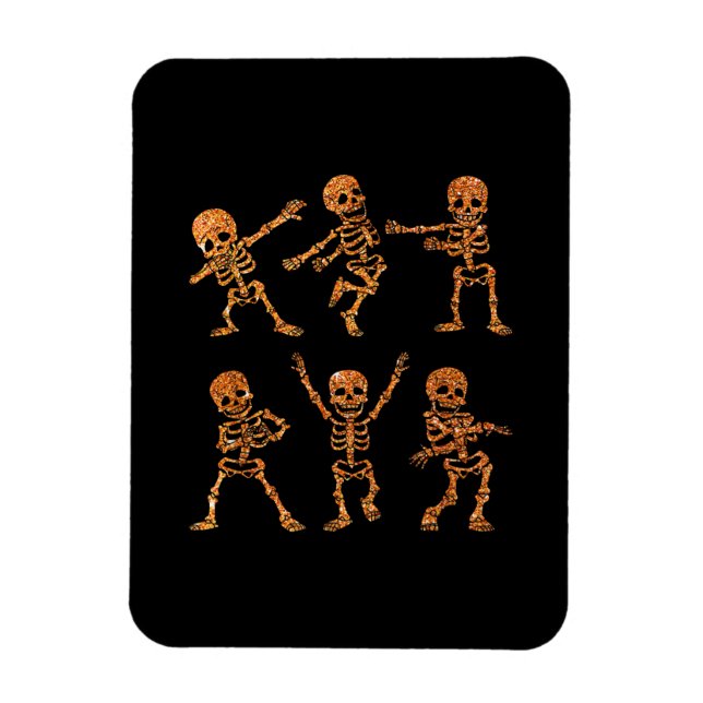 Dancing Skeleton Dabbing Skeletons Dance Gift Magnet (Vertical)