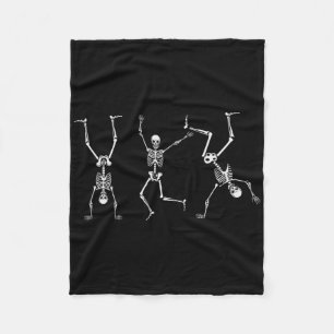 Dancing Skeleton Dance Challenge Halloween Scary S Fleece Blanket