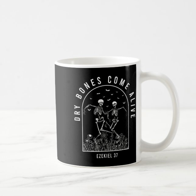 Dancing Skeleton Dry Bones Come Alive Christian Coffee Mug (Right)
