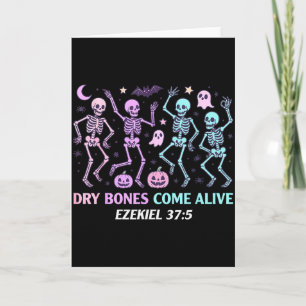 Dancing Skeleton Dry Bones Come Alive Christian Ha Card
