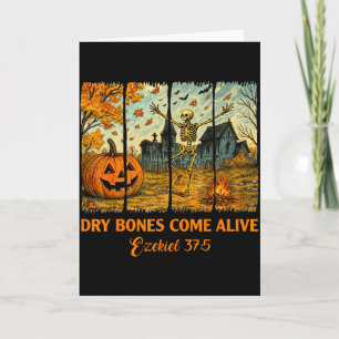 Dancing Skeleton Dry Bones Come Alive Christian Ha Card