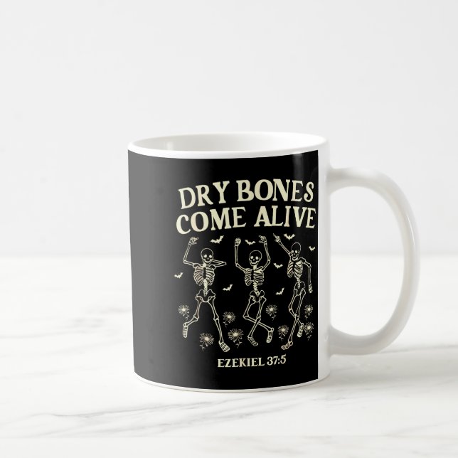 Dancing Skeleton Dry Bones Come Alive Christian Ha Coffee Mug (Right)