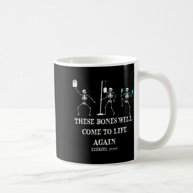 Dancing Skeleton Dry Bones Come Alive Christian Ha Coffee Mug (Right)