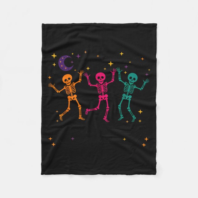 Dancing Skeleton Dry Bones Come Alive Christian Ha Fleece Blanket (Front)