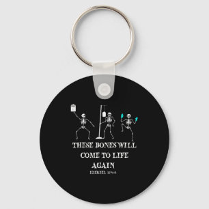Dancing Skeleton Dry Bones Come Alive Christian Ha Key Ring