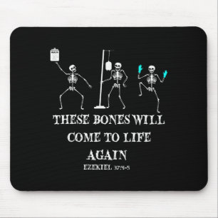 Dancing Skeleton Dry Bones Come Alive Christian Ha Mouse Pad